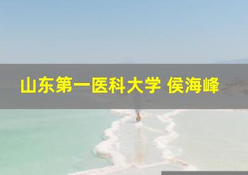 山东第一医科大学 侯海峰